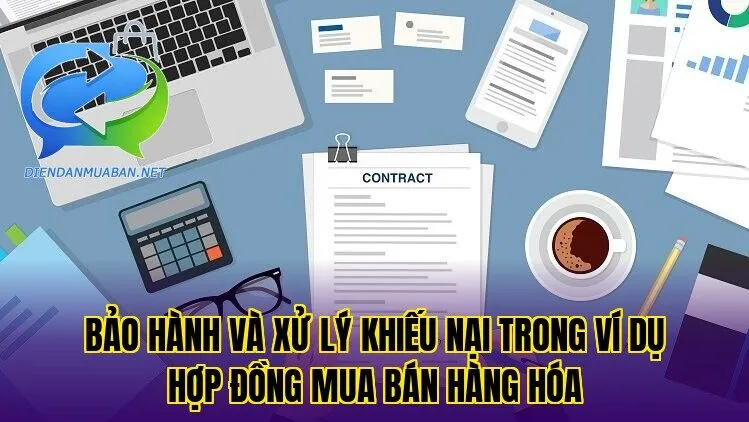 Bảo hành và xử lý khiếu nại trong ví dụ hợp đồng mua bán hàng hóa