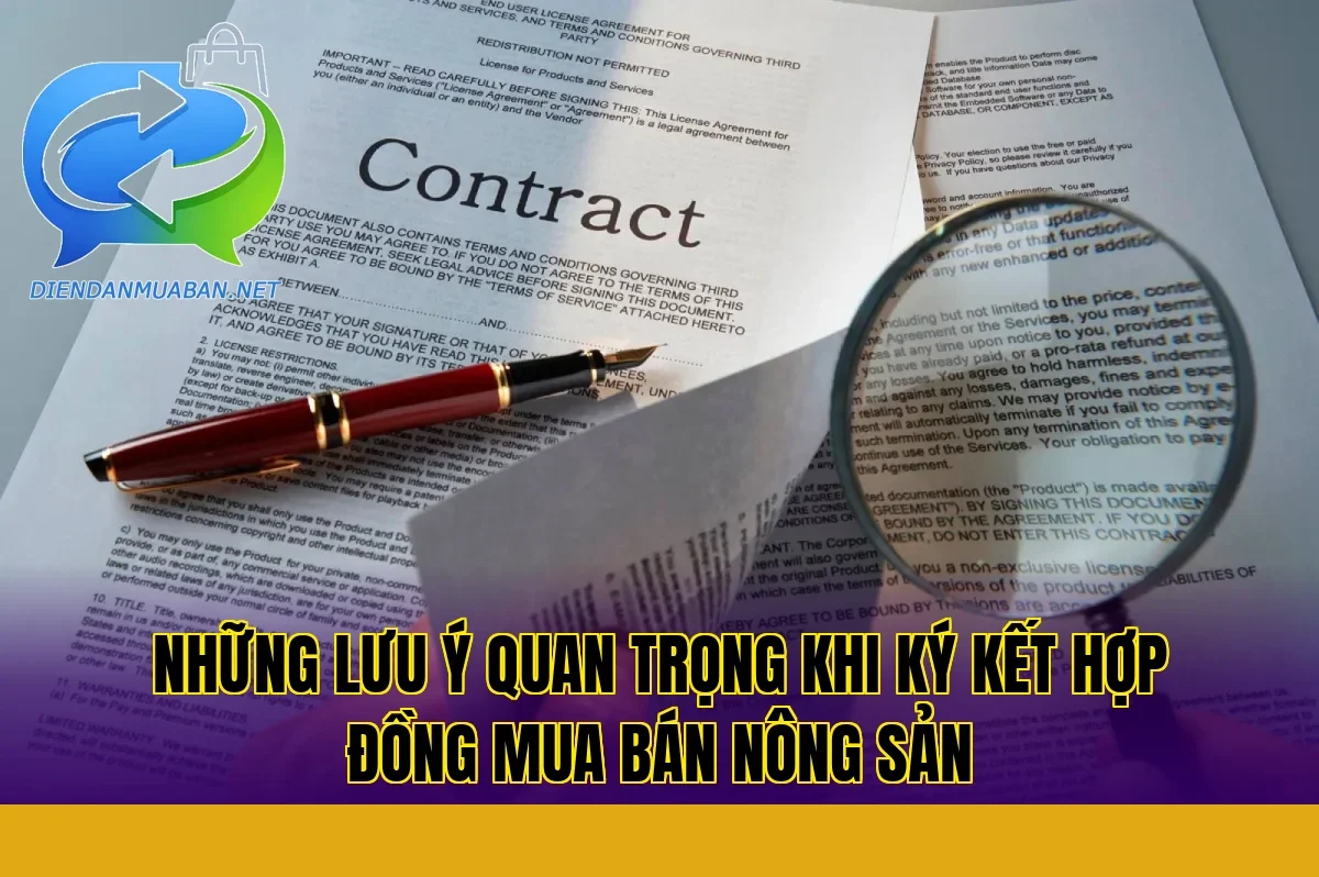 Những lưu ý quan trọng khi ký kết hợp đồng mua bán nông sản