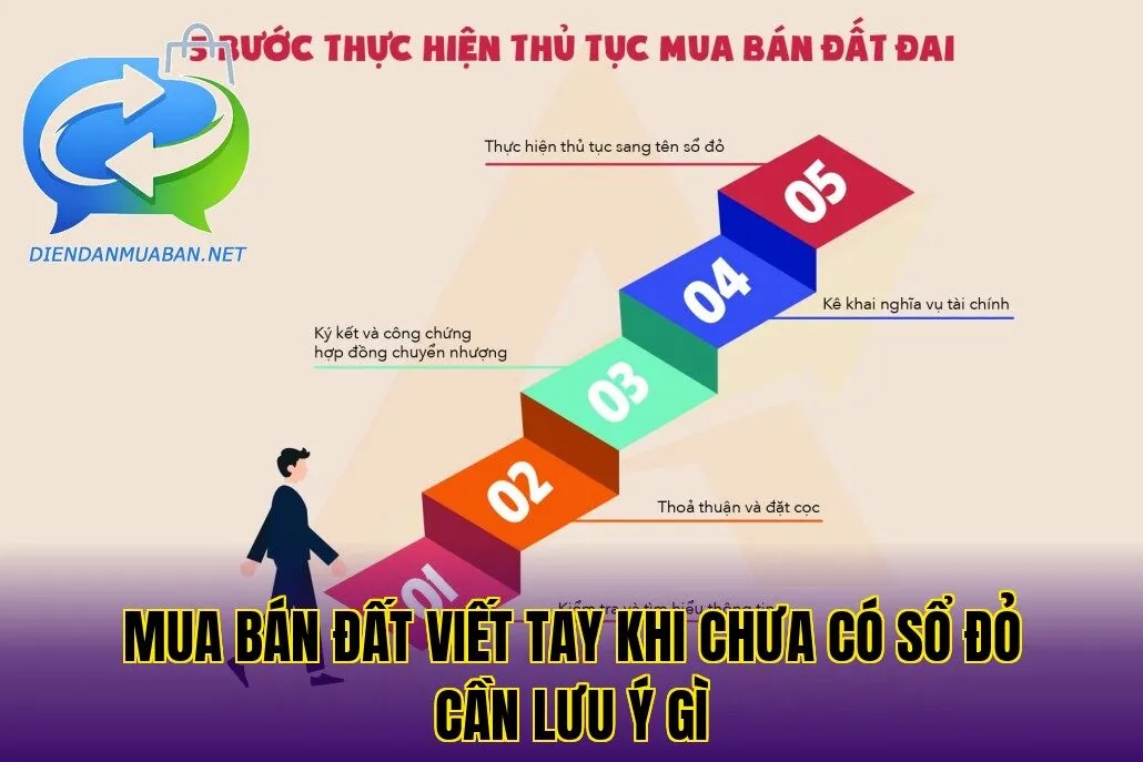 Mua bán đất viết tay khi chưa có sổ đỏ cần lưu ý gì