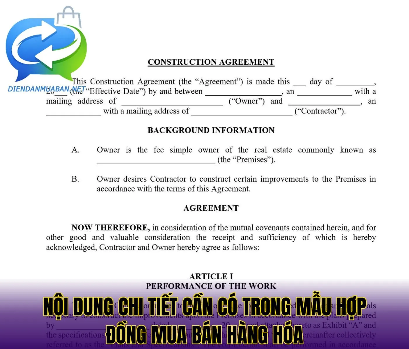 Nội dung chi tiết cần có trong mẫu hợp đồng mua bán hàng hóa