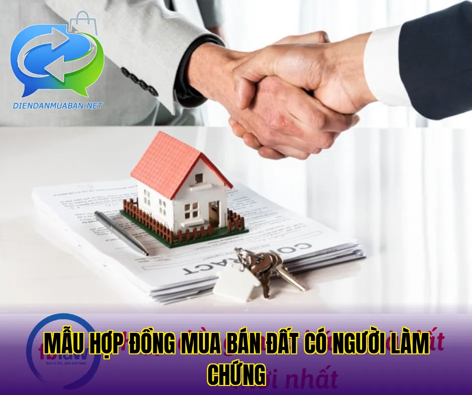 Mẫu hợp đồng mua bán đất có người làm chứng