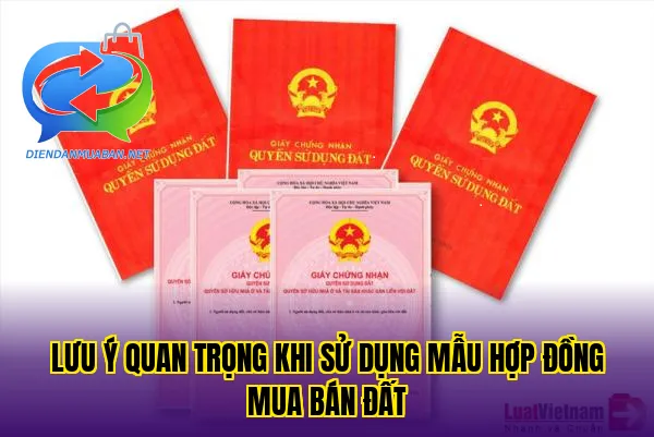 Lưu ý quan trọng khi sử dụng mẫu hợp đồng mua bán đất
