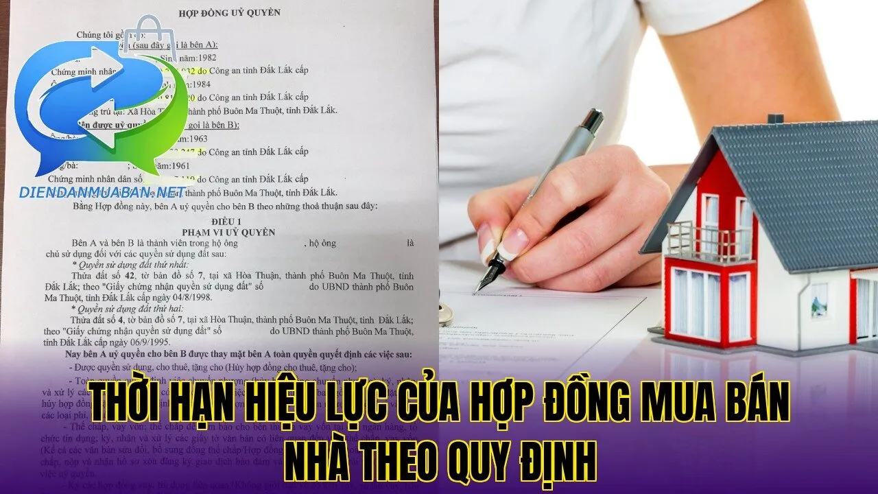 Thời hạn hiệu lực của hợp đồng mua bán nhà theo quy định