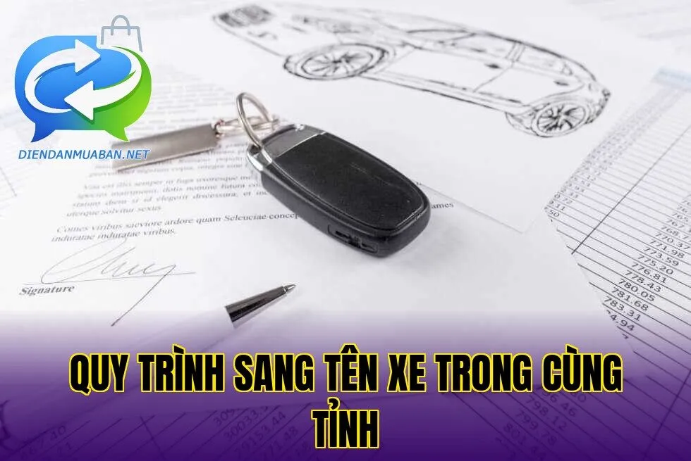 Quy trình sang tên xe trong cùng tỉnh