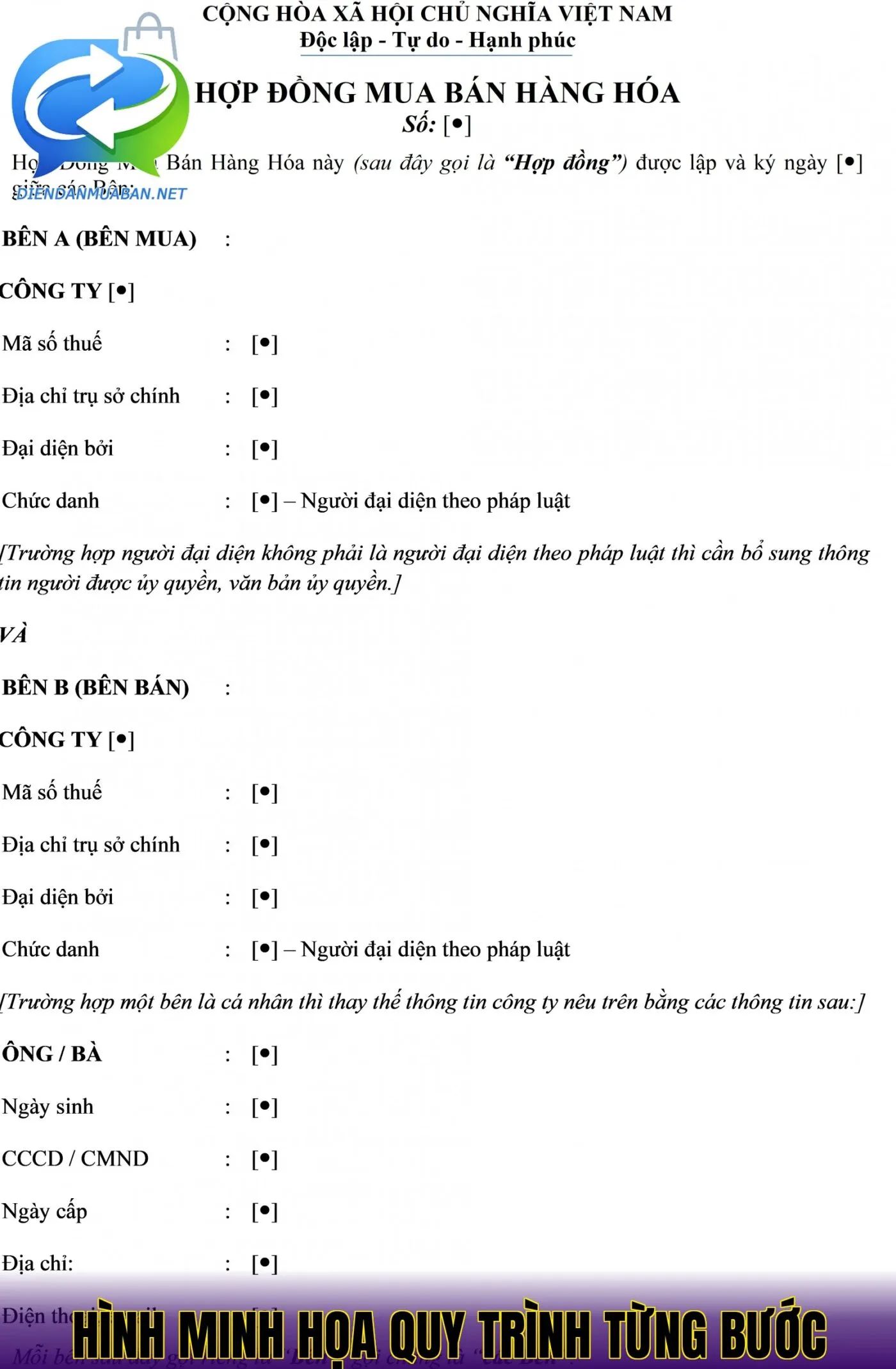 Hình minh họa quy trình từng bước