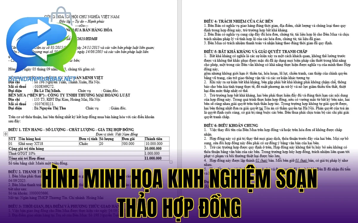 Hình minh họa kinh nghiệm soạn thảo hợp đồng