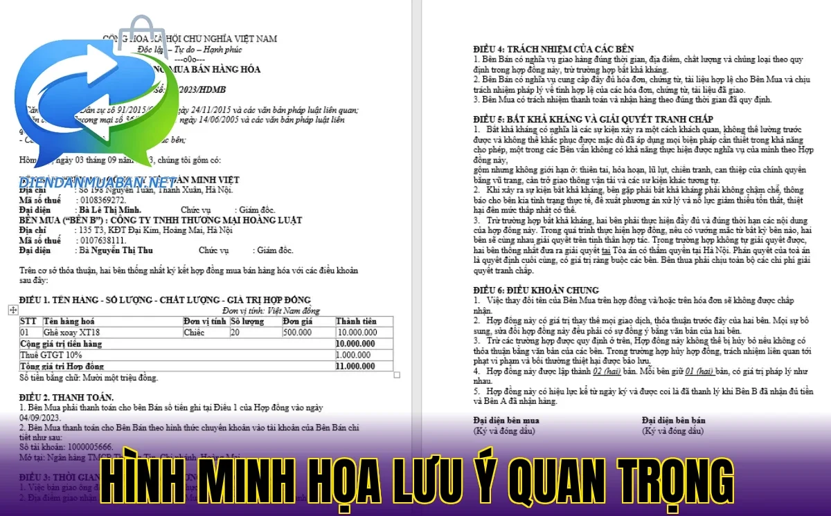 Hình minh họa lưu ý quan trọng
