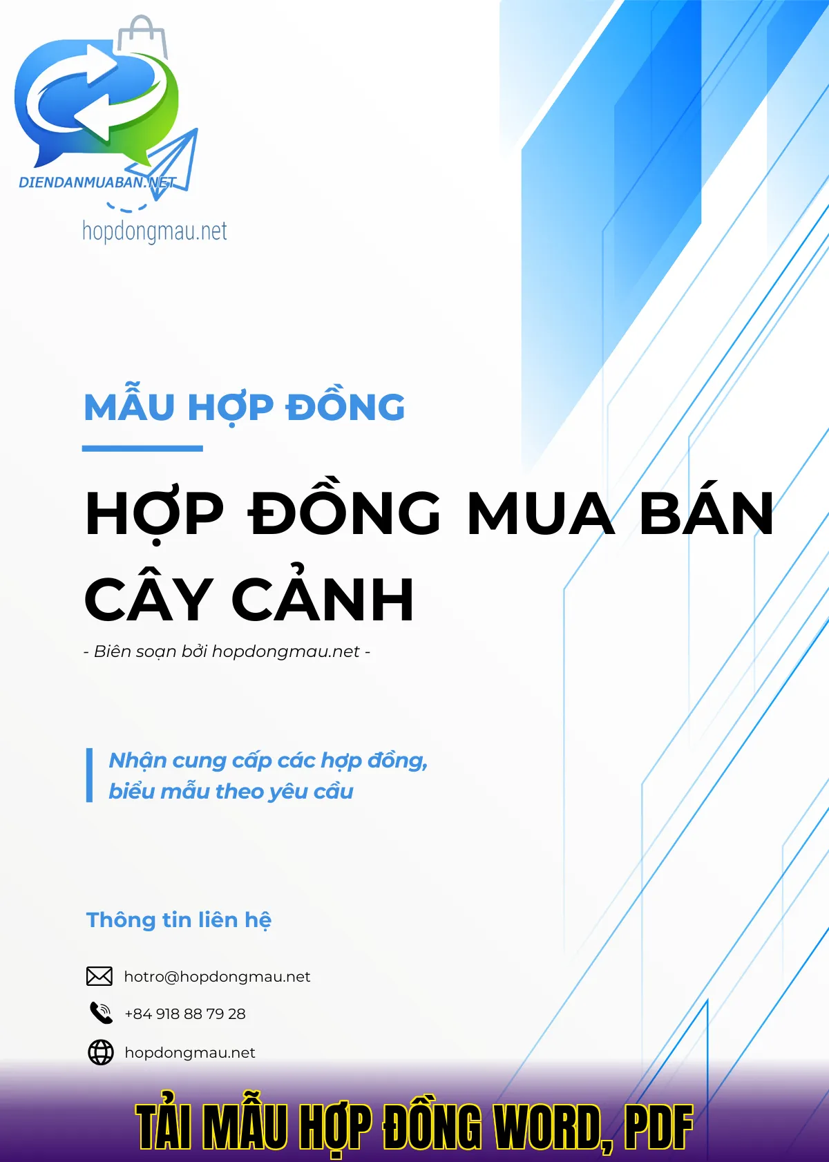 TẢI MẪU HỢP ĐỒNG WORD, PDF