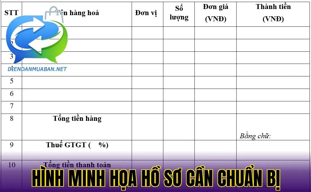 Hình minh họa hồ sơ cần chuẩn bị