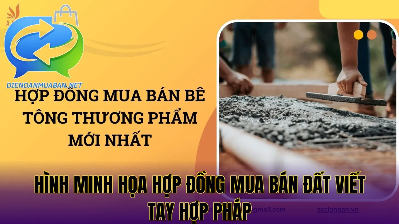 Hình minh họa hợp đồng mua bán đất viết tay hợp pháp