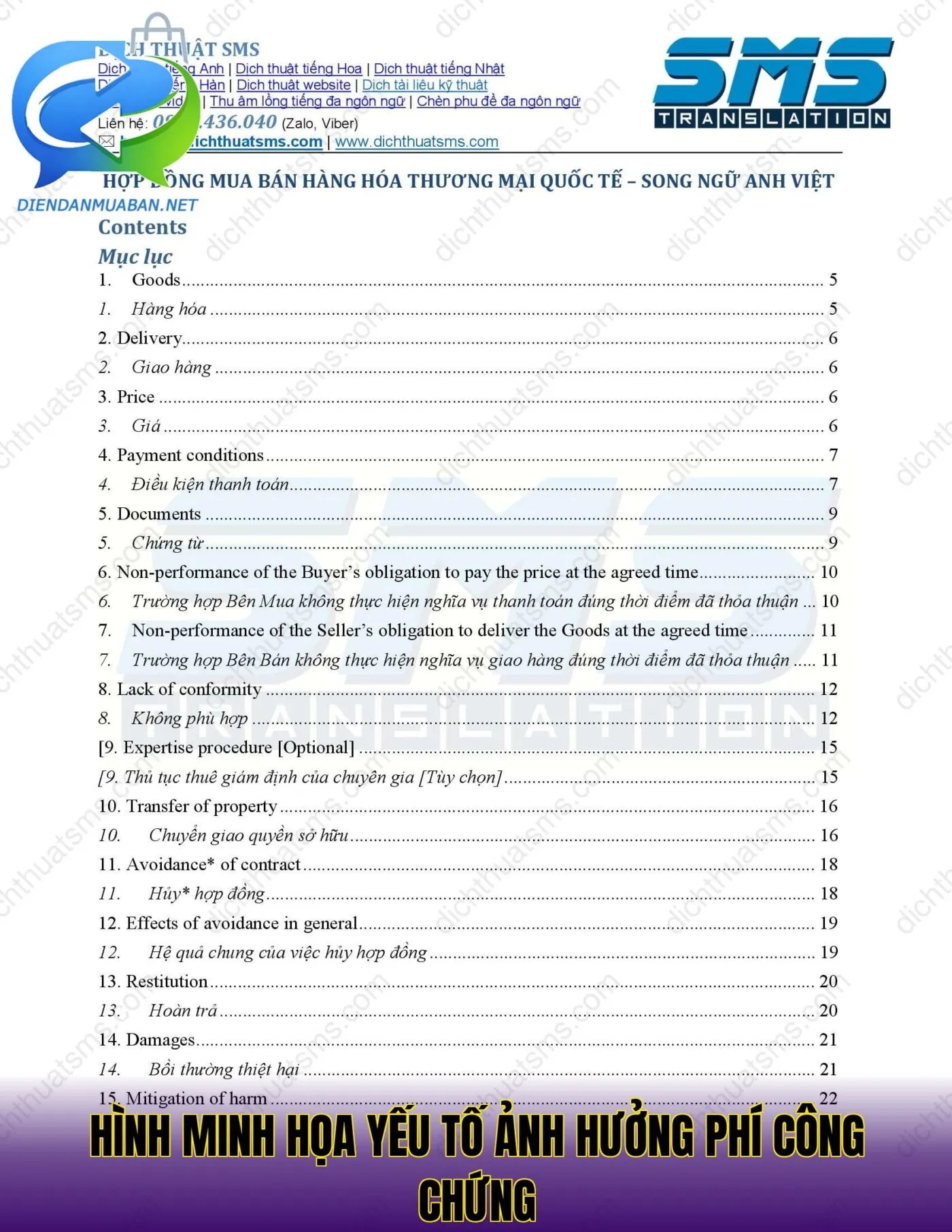 Hình minh họa yếu tố ảnh hưởng phí công chứng