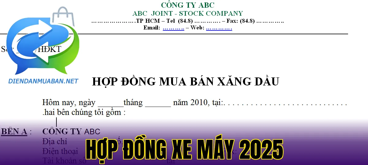 HỢP ĐỒNG XE MÁY 2025