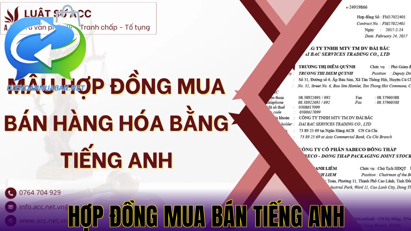 HỢP ĐỒNG MUA BÁN TIẾNG ANH