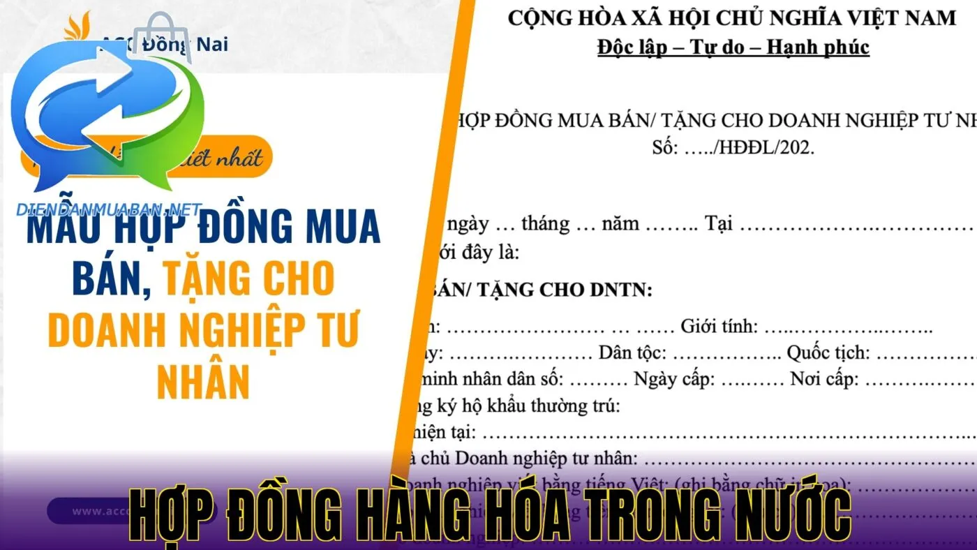 HỢP ĐỒNG HÀNG HÓA TRONG NƯỚC