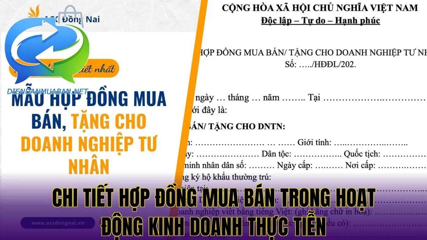Chi tiết hợp đồng mua bán trong hoạt động kinh doanh thực tiễn