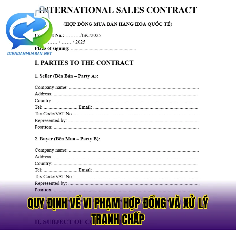 Quy định về vi phạm hợp đồng và xử lý tranh chấp