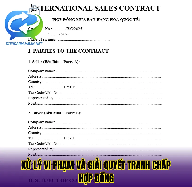 Xử lý vi phạm và giải quyết tranh chấp hợp đồng