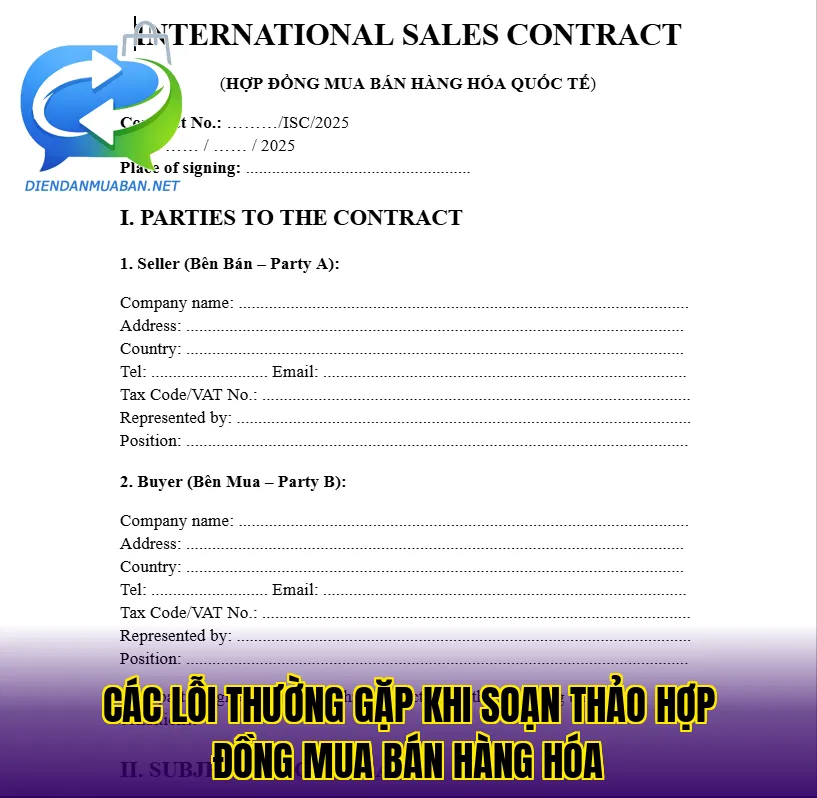 Các lỗi thường gặp khi soạn thảo hợp đồng mua bán hàng hóa