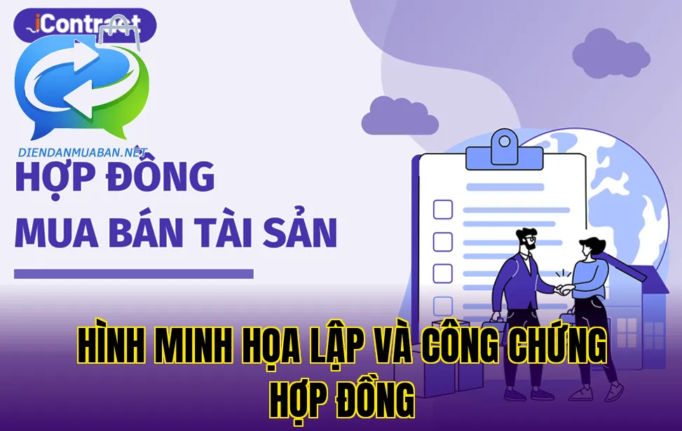 Hình minh họa lập và công chứng hợp đồng