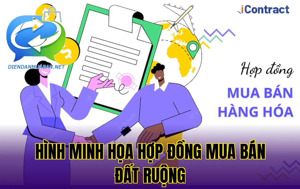Hình minh họa hợp đồng mua bán đất ruộng