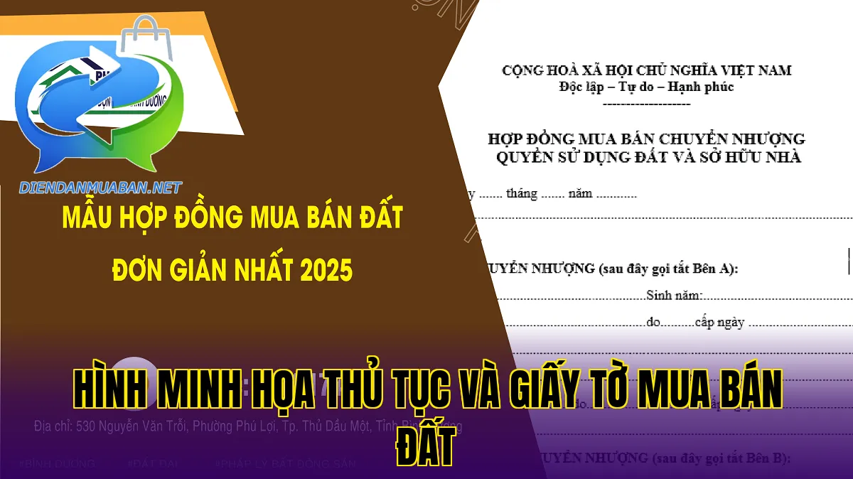 Hình minh họa thủ tục và giấy tờ mua bán đất