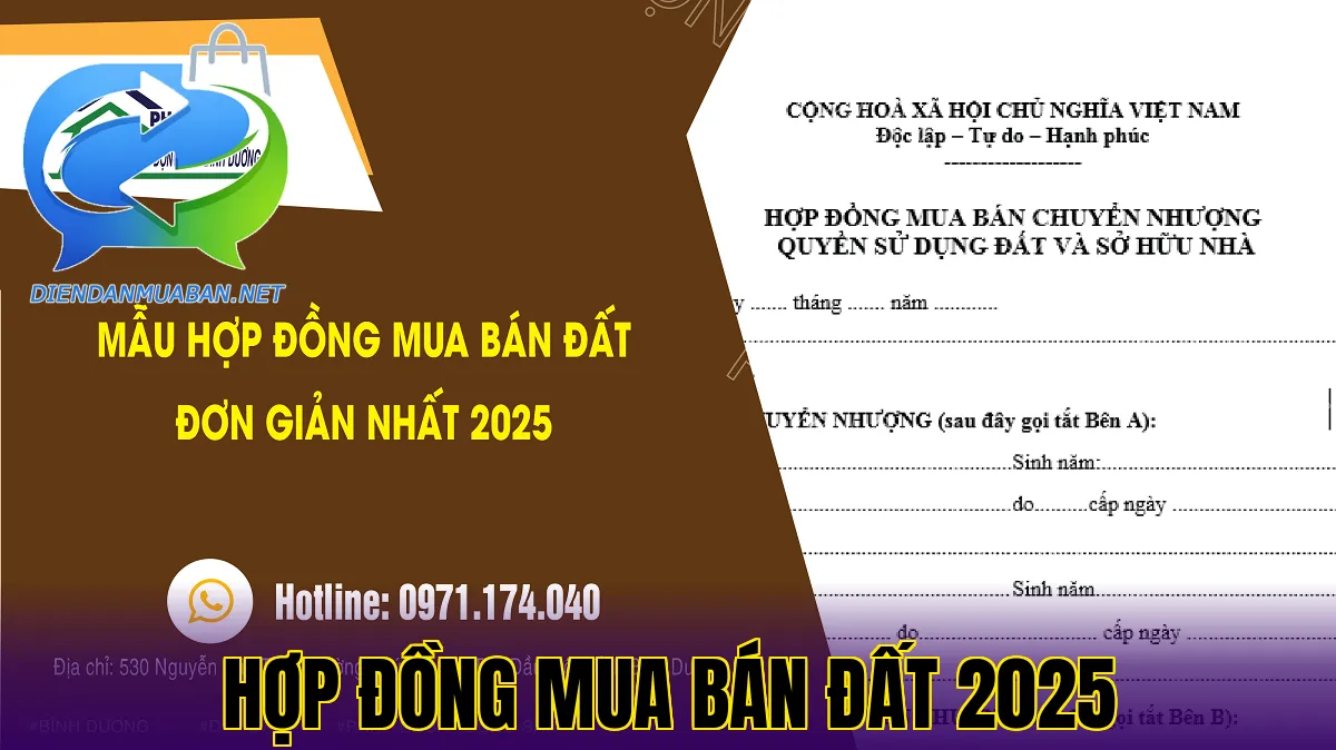 HỢP ĐỒNG MUA BÁN ĐẤT 2025