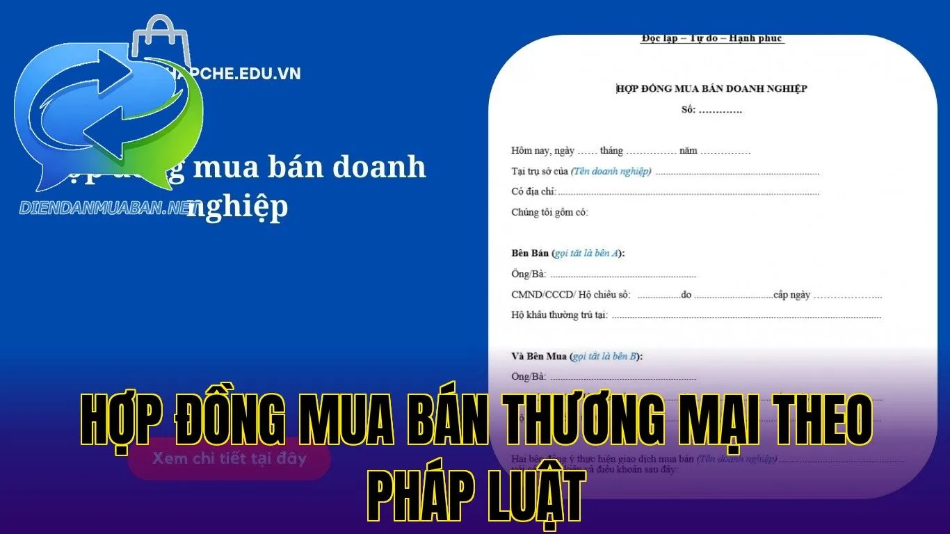 Hợp đồng mua bán thương mại theo pháp luật
