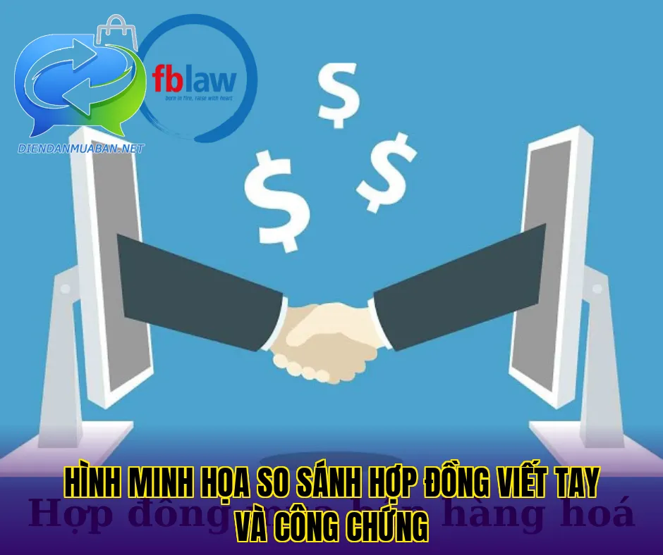 Hình minh họa so sánh hợp đồng viết tay và công chứng