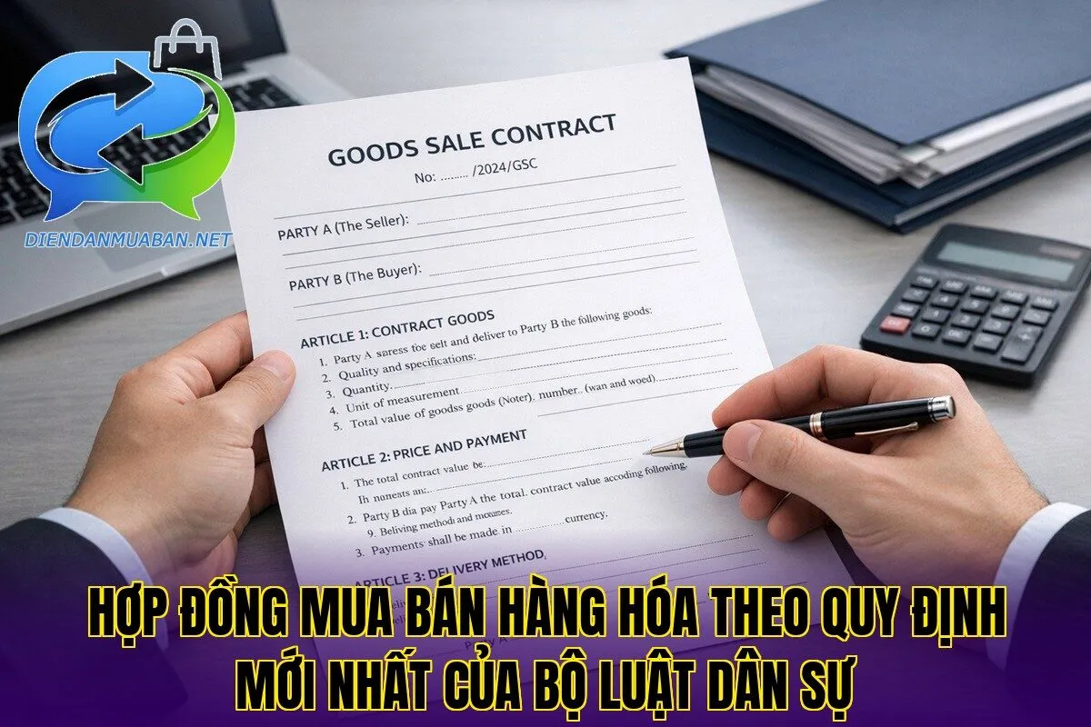 Hợp đồng mua bán hàng hóa theo quy định mới nhất của Bộ luật Dân sự