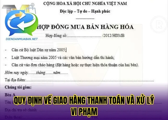 Quy định về giao hàng thanh toán và xử lý vi phạm