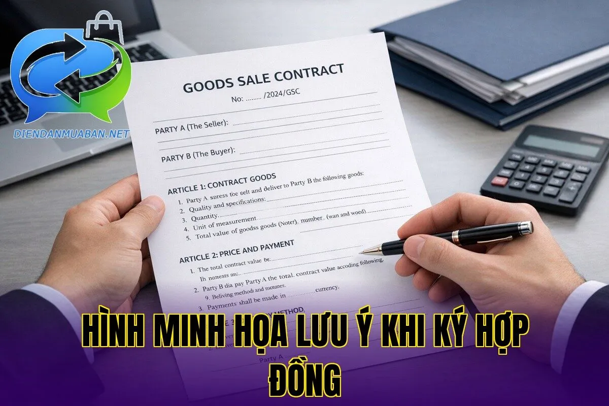 Hình minh họa lưu ý khi ký hợp đồng