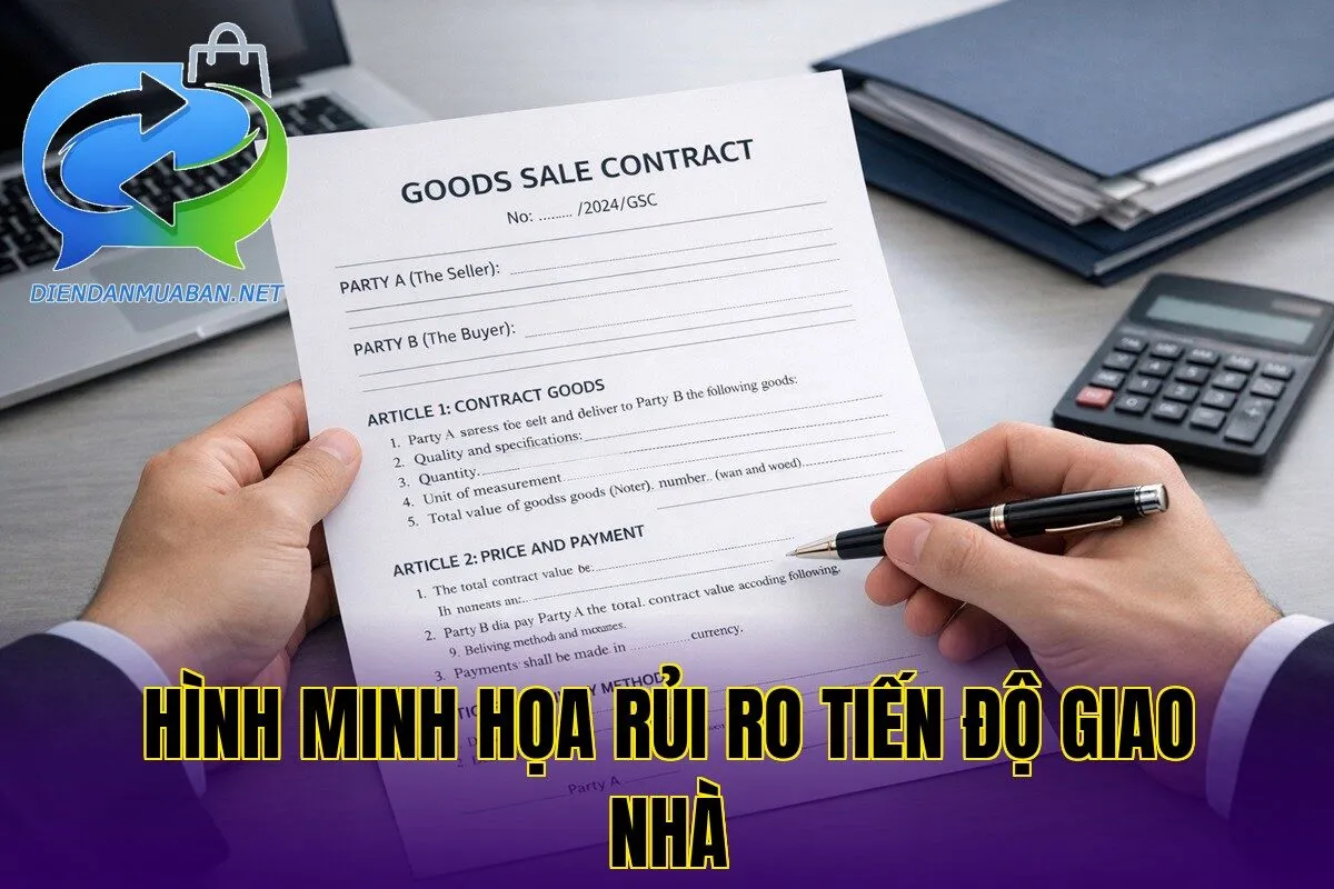 Hình minh họa rủi ro tiến độ giao nhà