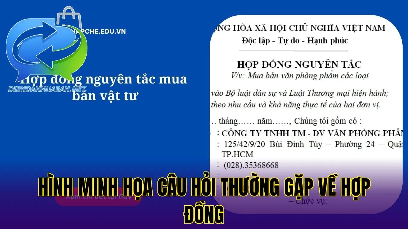 Hình minh họa câu hỏi thường gặp về hợp đồng