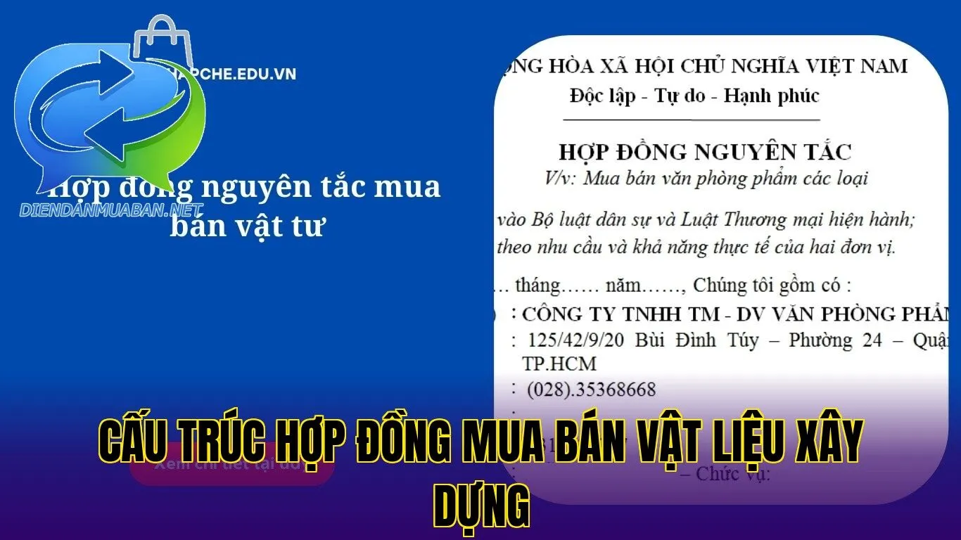 Cấu trúc hợp đồng mua bán vật liệu xây dựng
