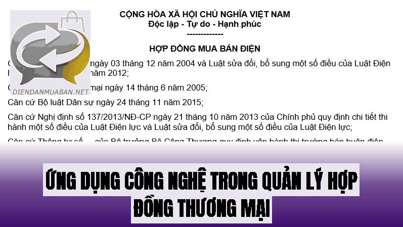 Ứng dụng công nghệ trong quản lý hợp đồng thương mại