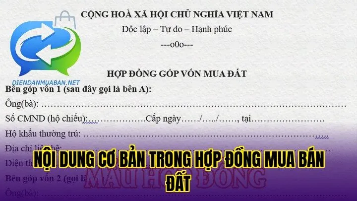 Nội dung cơ bản trong hợp đồng mua bán đất
