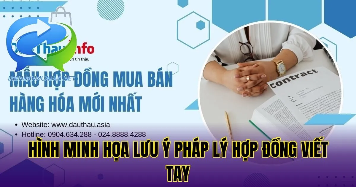 Hình minh họa lưu ý pháp lý hợp đồng viết tay
