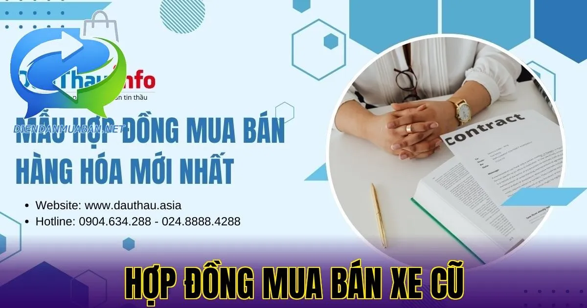 HỢP ĐỒNG MUA BÁN XE CŨ