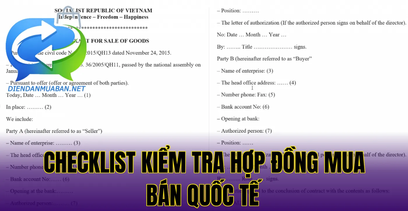 Checklist kiểm tra hợp đồng mua bán quốc tế