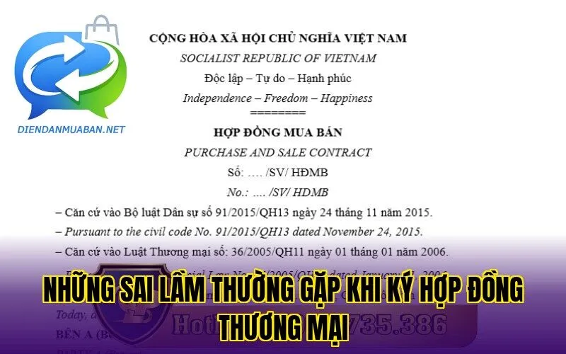 Những sai lầm thường gặp khi ký hợp đồng thương mại
