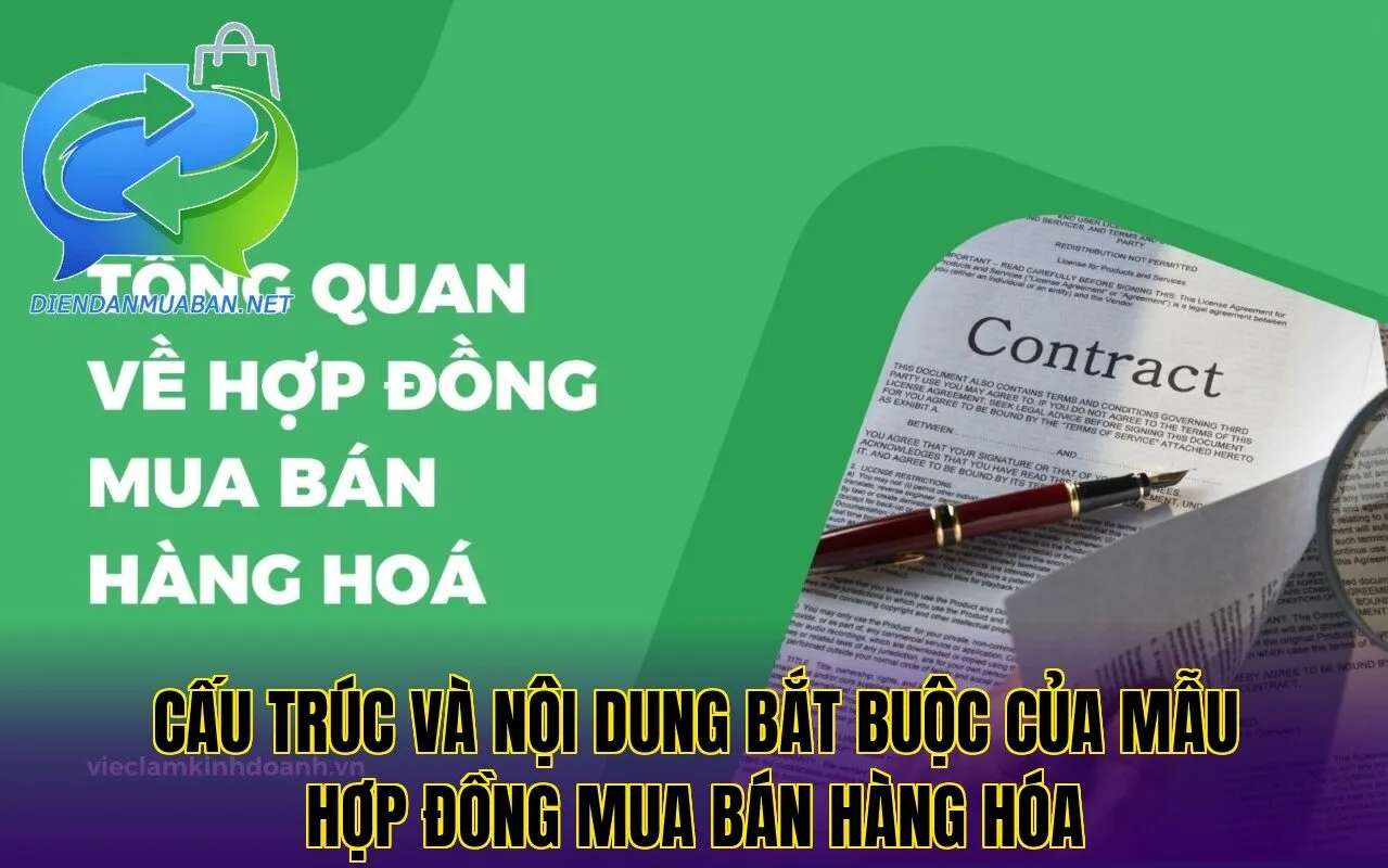 Cấu trúc và nội dung bắt buộc của mẫu hợp đồng mua bán hàng hóa