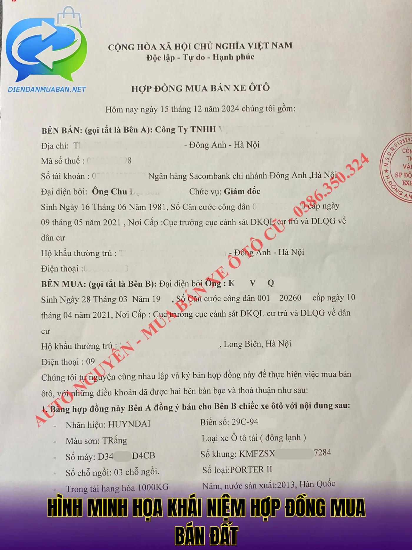 Hình minh họa khái niệm hợp đồng mua bán đất