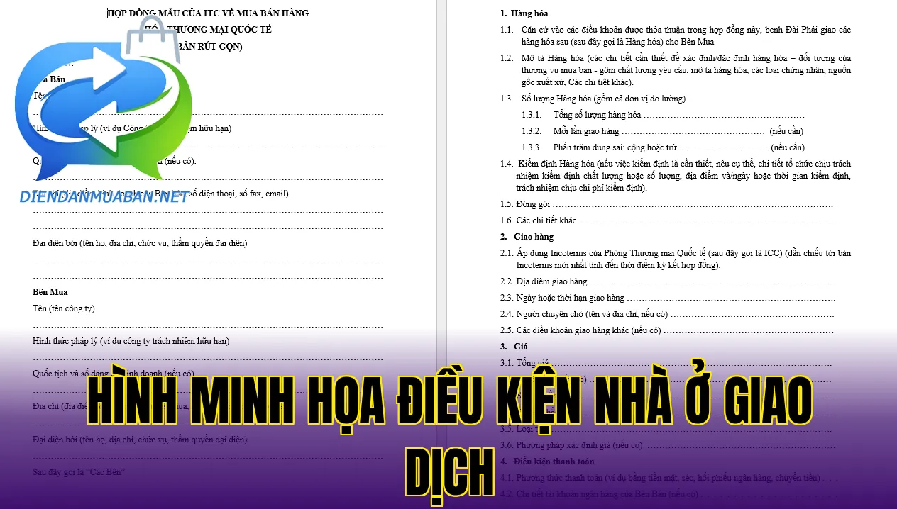 Hình minh họa điều kiện nhà ở giao dịch