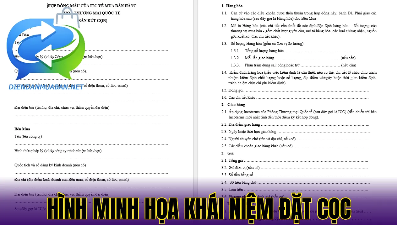 Hình minh họa khái niệm đặt cọc