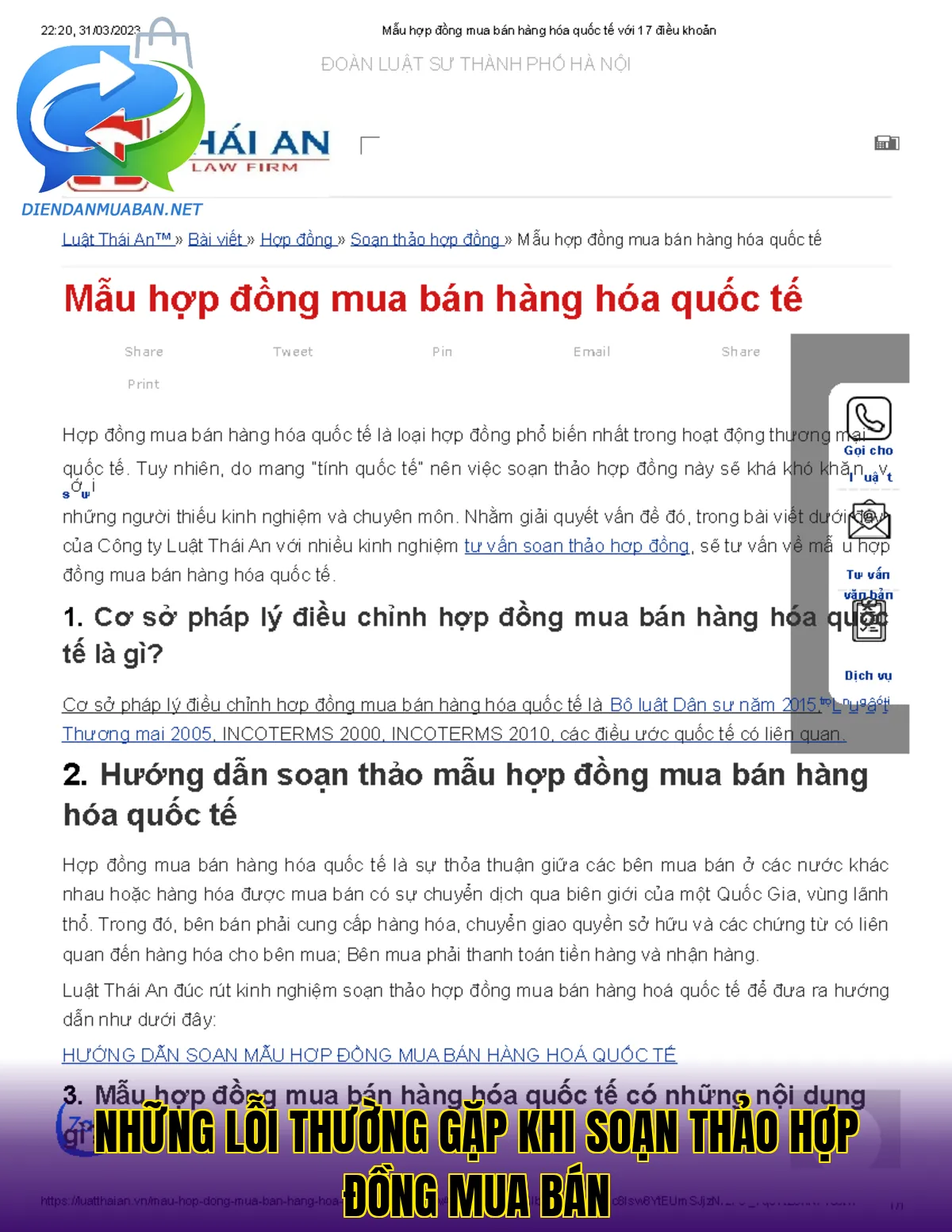 Những lỗi thường gặp khi soạn thảo hợp đồng mua bán