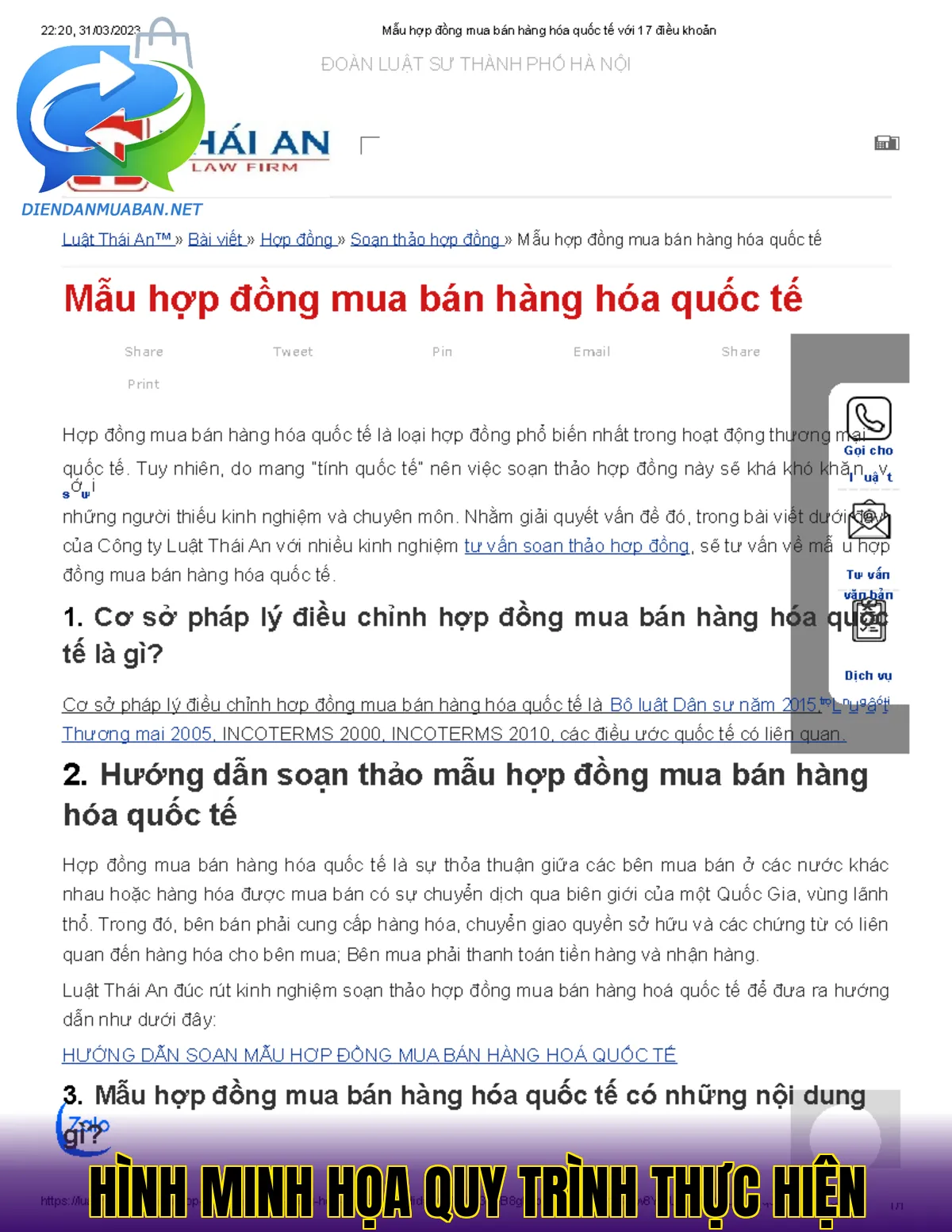 Hình minh họa quy trình thực hiện