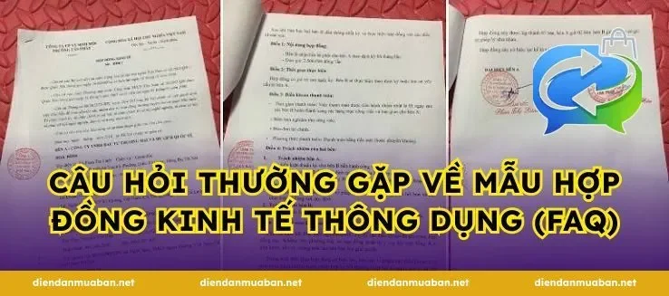 Câu hỏi thường gặp về mẫu hợp đồng kinh tế thông dụng (FAQ)