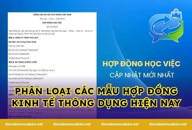 Phân loại các mẫu hợp đồng kinh tế thông dụng hiện nay